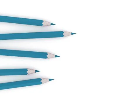 Pencils concept rendered on white background Stock Illustration