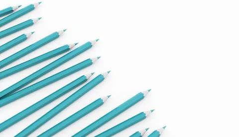 Pencils concept on white background Stock Illustration