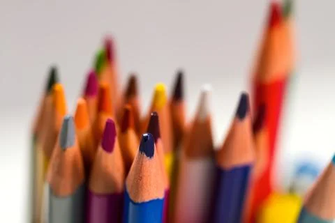 Pencils of different colors Stock Photos