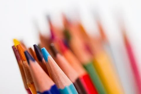 Pencils of different colors Stock Photos