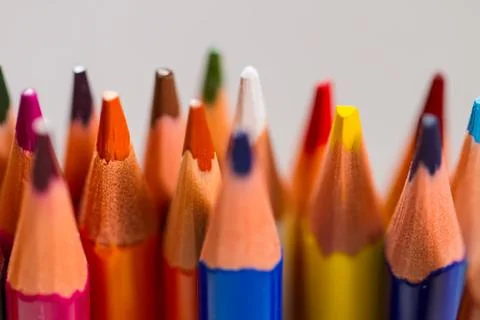 Pencils of different colors Stock Photos