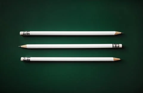 Pencils on green Foto stock
