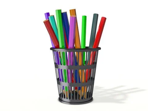 Pencils in holder Stock Illustration