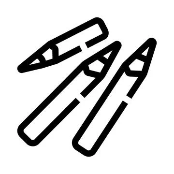 Pencils icon symbolizing drawing creativity and education supplies Stock Illustration