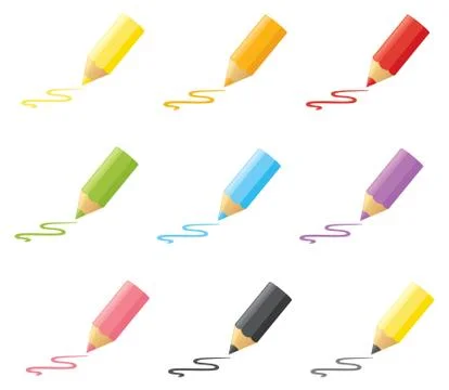 Pencils Stock Illustration