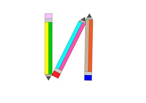 Pencils Stock Illustration