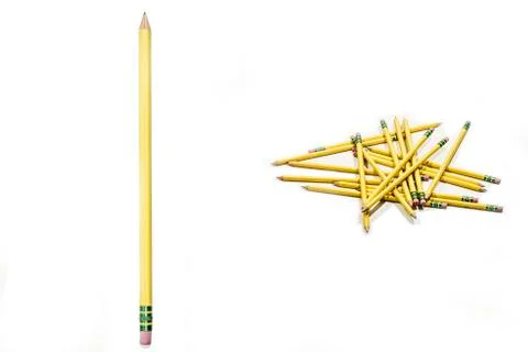 Pencils isolated on white background Stock Photos