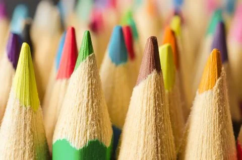 Pencils macro Stock Photos