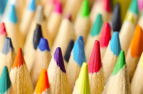 Pencils macro Stock Photos