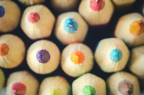 Pencils macro Stock Photos