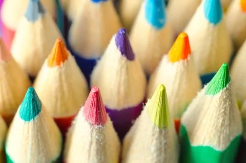 Pencils macro Stock Photos