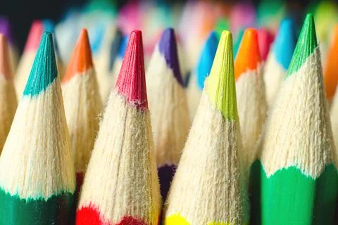 Pencils macro Stock Photos