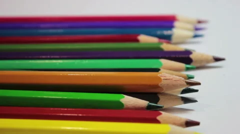 Pencils In A Row 1 Stock-Footage 41890004