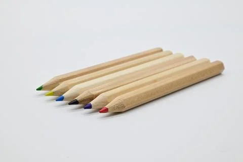 Pencils row Stock-Fotos