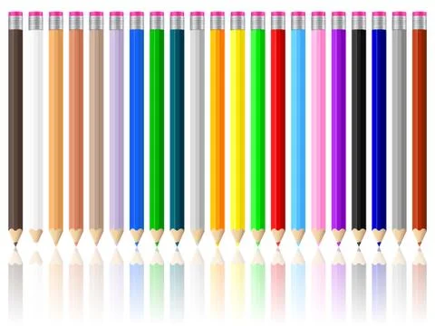 Pencils set Stock Illustration