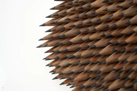 Pencils stack up Foto stock