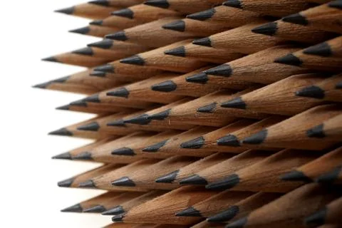 Pencils stack up Foto stock