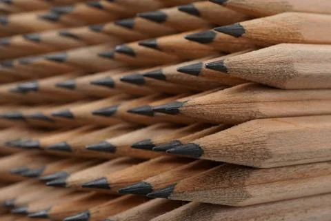 Pencils stack up Stock Photos