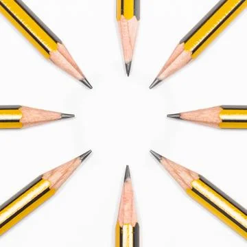 Pencils together Stock Photos