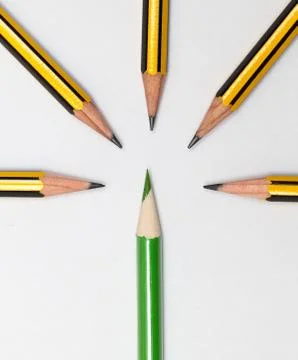 Pencils together Stock Photos