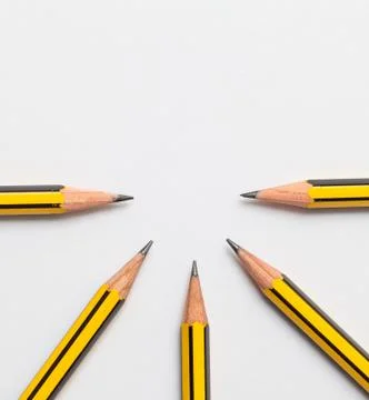 Pencils together Stock Photos