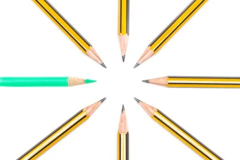 Pencils together Stock Photos