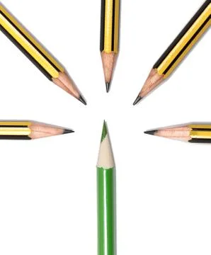 Pencils together Stock Photos