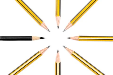 Pencils together Stock Photos