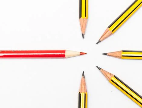 Pencils together Stock Photos