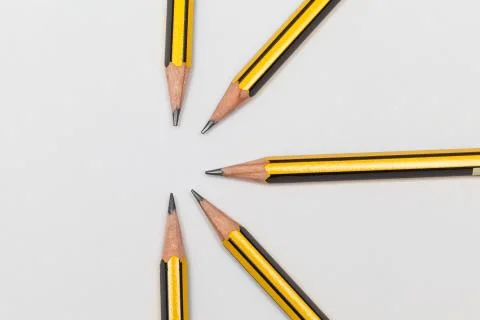 Pencils together Stock Photos