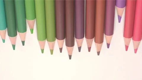 Pencils on white background Stock Footage 241550915