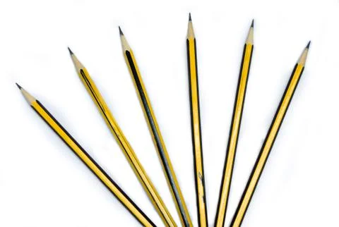 Pencils on white background Foto stock