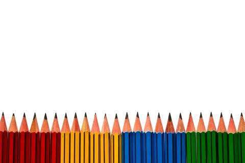 Pencils on White Background Foto stock