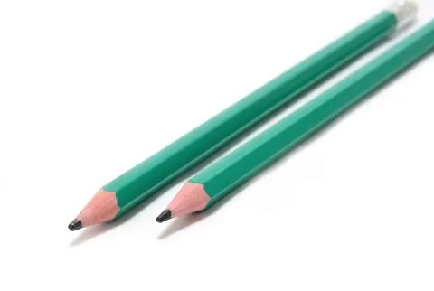 Pencils on white background Stockfoto's