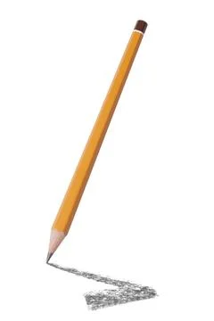 Pencils writing on white paper Stock Illustration