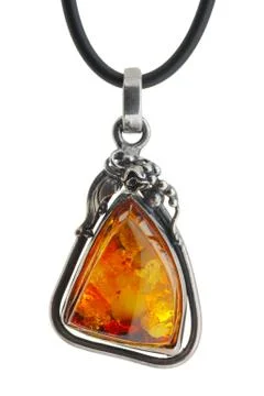 Pendant from amber Stock Photos
