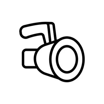 Pendant buil in floodlight icon vector outline illustration Stock Illustration