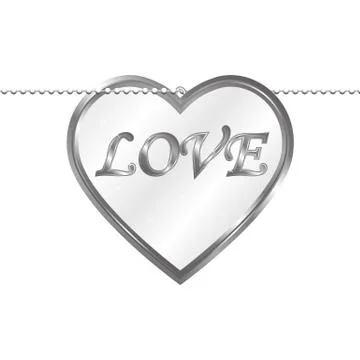 Pendant in the form of heart Stock Illustration