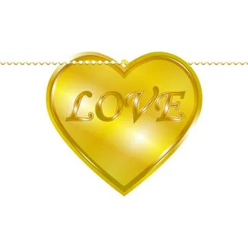 Pendant in the form of heart Stock Illustration