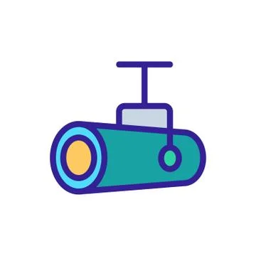 Pendant halogen floodlight icon vector outline illustration Stock Illustration