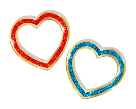 Pendant heart in a frame Stock Illustration