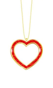 Pendant heart in a frame Stock Illustration