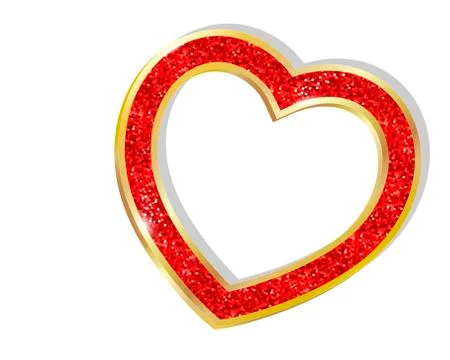Pendant heart in a frame Stock Illustration