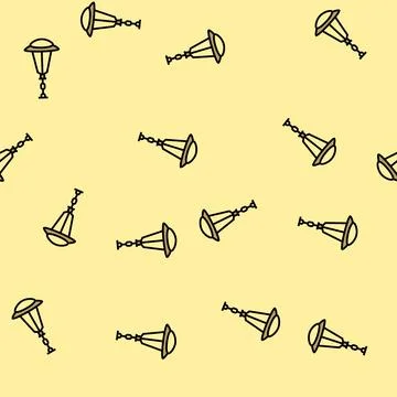 Pendant lamp ceiling vector seamless pattern Stock Illustration