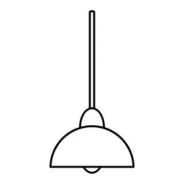 Pendant lamp icon symbolizing interior lighting, workspace illumination Stock Illustration