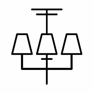Pendant lamp icon .Vector pendant lamp logo, on white background Stock Illustration