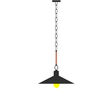 Pendant lamp on a white background. Vector illustration. Stock Illustration
