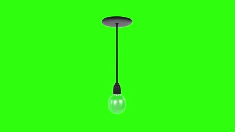 Pendant light isolated on green background Stock Footage 306863314