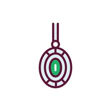 Pendant line icon. Isolated vector element. Stock Illustration