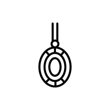Pendant line icon. Isolated vector element. Stock Illustration